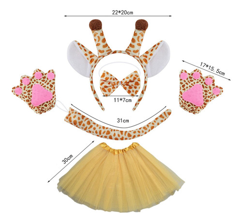 Conjunto De Disfraz De Jirafa, Lindos Accesorios De Disfraz