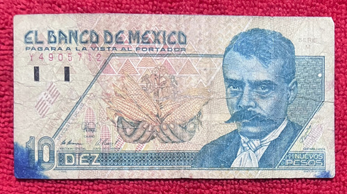 Billete 10 Nuevos Pesos, Zapata 