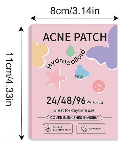 96 Parches Anti Acne Espinillas Granos Face Patch Tipo De Piel Todo Tipo De Piel