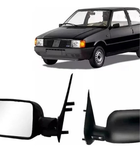 Par Retrovisor Fixo Fiat Uno Elba Prêmio Mille 1985 A 2000