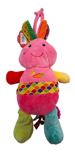 Cunero Musical Peluche Conejo Rosa - Woody Toys - Art 4337