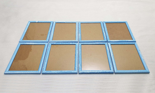 Set 8 Cuadros Carta Azul Confeti Todo Incluido 21.6x28cm