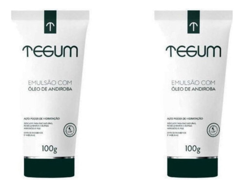  Kit 2 Emulsão Tegum Creme Hidratante C/óleo De Andiroba Fragrância Baunilha