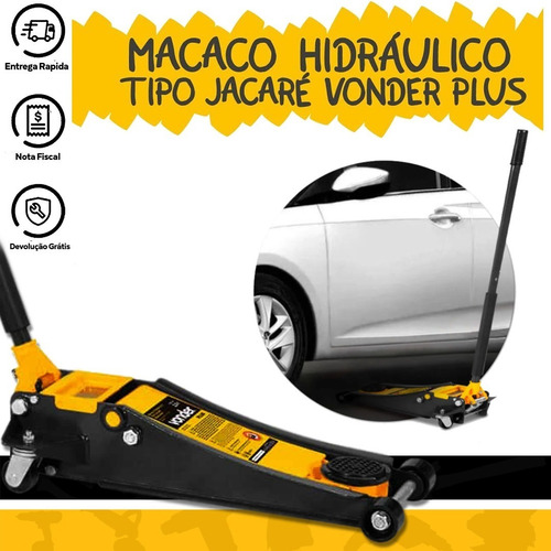 Macaco Hidraulico 2,5t Universal Tipo Jacaré Vonder Tf Plus