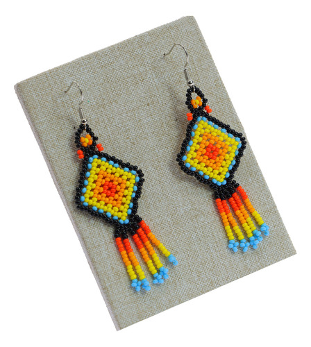 Aretes De Chaquira Con Fleco