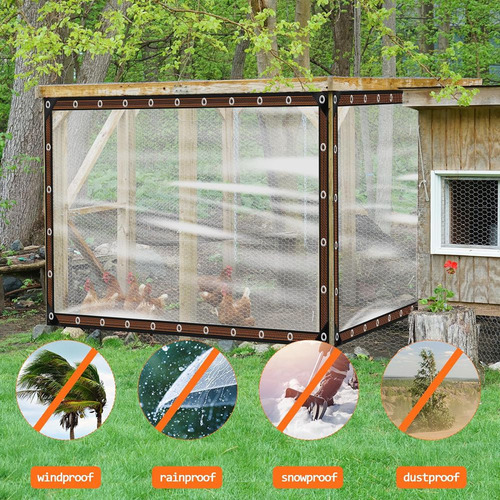 Lonas Impermeables Transparentes De 8 X 10 Pies, Resistentes