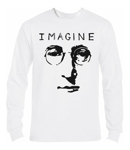 Polera Ml John Lennon Imagine Stencil Rock Abominatron