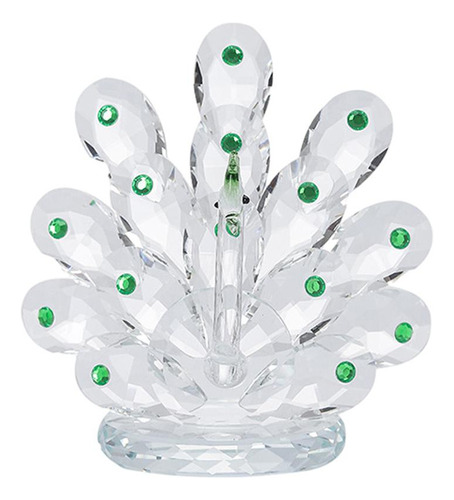 Escultura De De Cristal Decorativo Estatua Figura Verde S