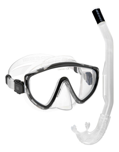 Set Cressi Tino & Island Snorkeling Color Negro/Transparente