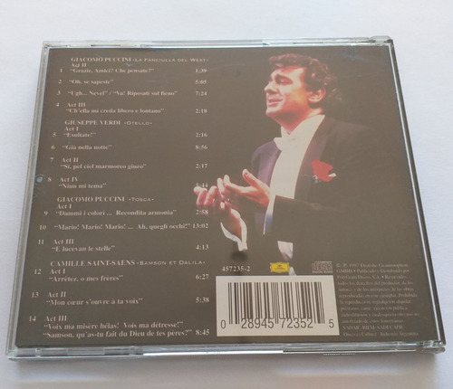 Cd Placido Domingo - Teatro Colon 25 Aniversario (Usado)