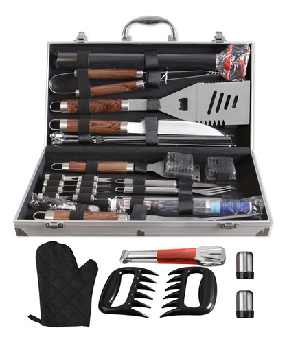 Kit Accesorios Y Utensilios Para Bbq Carne Asada 38 Piezas