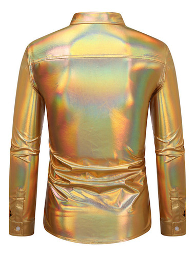 Camisa De Manga Larga Con Botones For Disfraz De Escenario