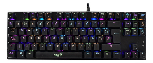 Teclado Mecanico  Switch Outemu Blue Qwerty Nisuta Nskbgz88