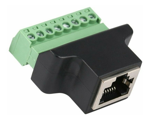 Adaptador Rj45 Hembra A Clemas Borne Terminal Conector 8 Pin