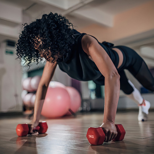 Par Mancuernas De 1 Kilos Rojo Ejercicio Pilates Yoga Gym