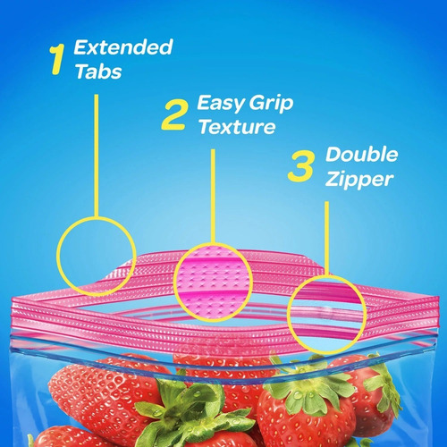 Bolsas Ziploc 208 Gallon Storage Grip N Seal Technology