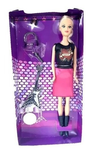 Muñeca Kiara Rockstar Guitarra Y Acc. Poppi Doll