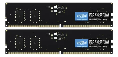r*4様 Crucial 16GB (2 x 8GB) DDR5 4800MHz Memória Crucial Ddr5 16gb 2x8gb 4800mhz Preto | Parcelamento sem juros