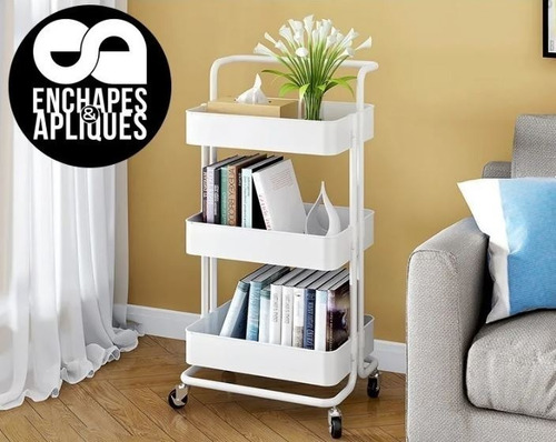 Imagen 6 de 9 de Carro Organizador Rodante Metálico Multiusos (iva Incluido)