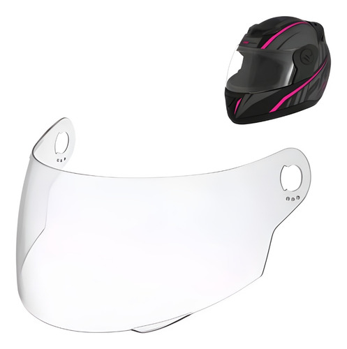 Viseira Cristal Capacete Pro Tork 788 Transparente G1 Até G8