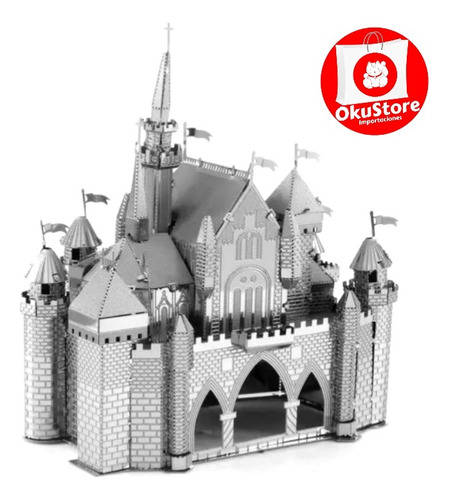 Rompecabezas 3d De Metal Castillo Bella Durmiente Para Armar