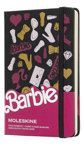 Caderno Moleskine Sem Pauta De Bolso Ed Ltda Barbie 6762