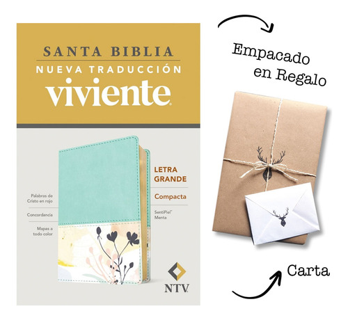 Biblia Ntv Edicion Compacta Letra Grande Menta Sentipiel