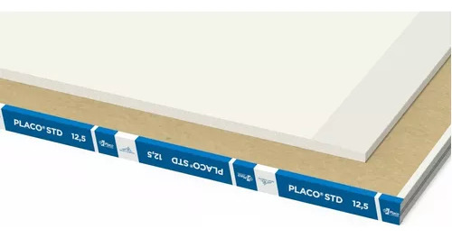 Placa Yeso 9,5mm 1.20x2.40 Placo Simil Durlock Knauf Placo