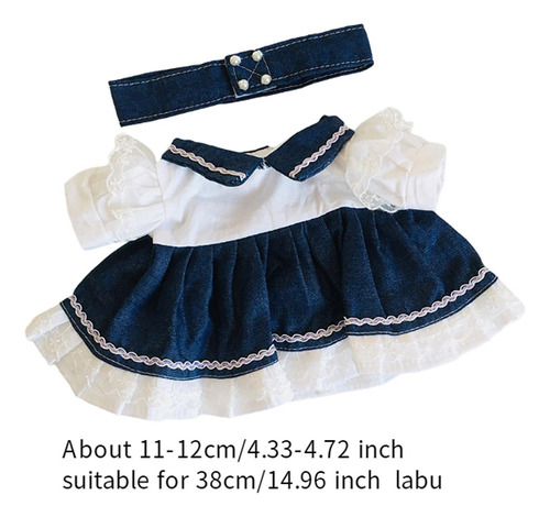 Conjunto De Vestido De Mezclilla Elegante Para Muñecas Con