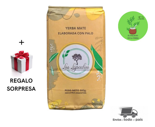 Yerba Mate Los Lapachos 500gr X15u + Regalo Sorpresa