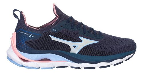 Tênis feminino Mizuno Wave Mirai 5 cor marinho/azul-claro - adulto 35 BR