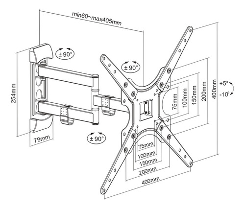 Soporte Rack Móvil Para Tv De 32 A 55 Pulgadas - Dku50