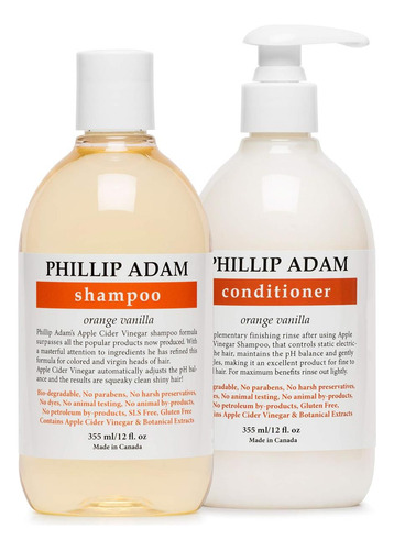 Conjunto De Shampoo E Condicionador Phillip Adam Orange Vani