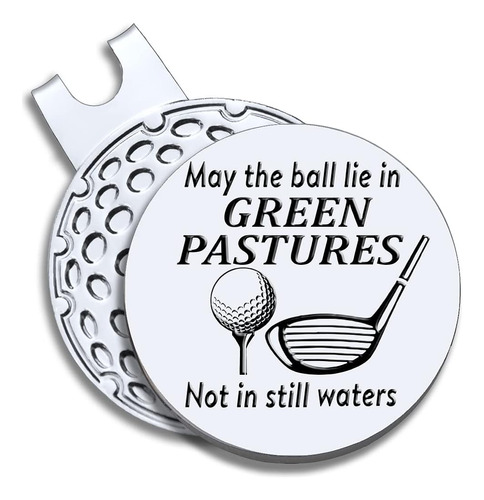 Geygie May The Ball Lie In Green Pastures Golf Ball Marker W