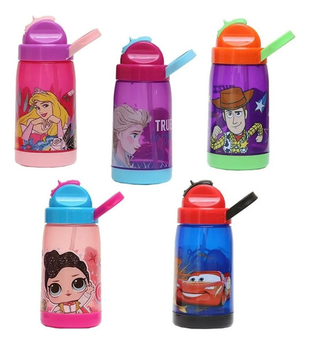 Termo Contenedor Botella Agua Para Niños Con Popote 450ml Color My Little Pony