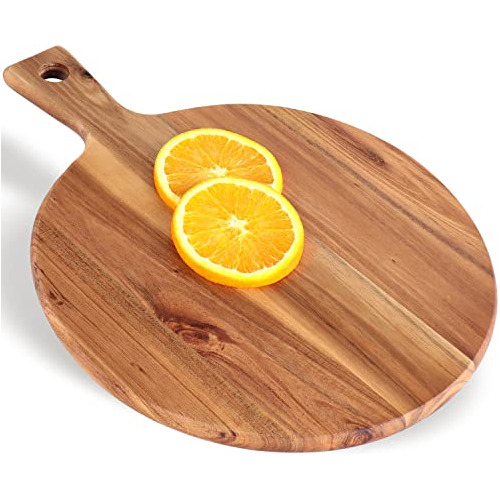 Premium Acacia Cutting Board With Handle (set Of 1, 12'...