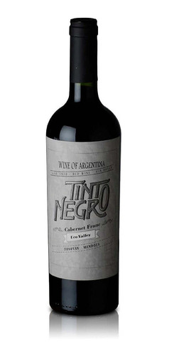 Imagen 1 de 10 de Tinto Negro Uco Valley Cab. Franc. Vino 750ml - Tomate Algo®
