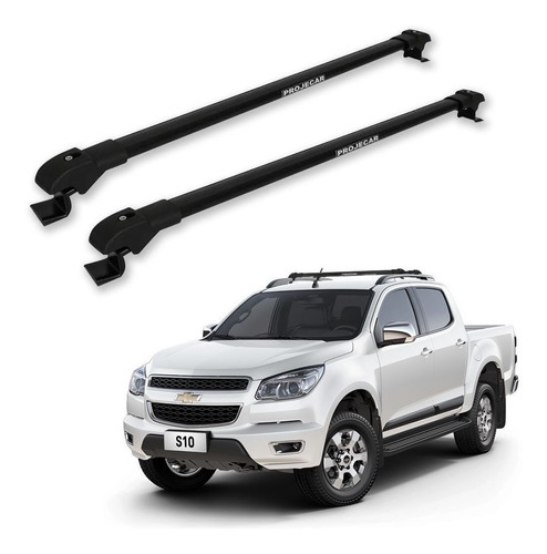 Rack De Teto Chevrolet S10 2012 E 2013 Bagageiro Preto