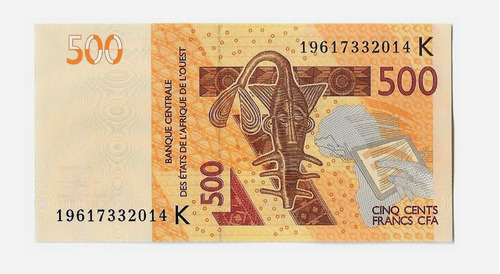 Fk Billete Senegal 500 Francos 2012 P-719kh Firmas 2019 Unc 