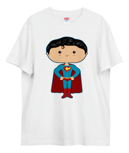 Playera Dibujo Superman Chibi Para Niños Y Adultos Heroe