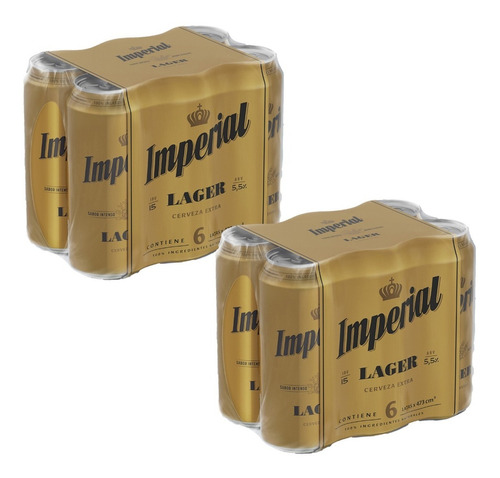 Imagen 1 de 6 de Cerveza Imperial Lager Lata 473cc X 12u
