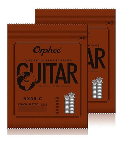 Cuerdas De Guitarra Clásica Orphee Nx35-c Tensión Alta