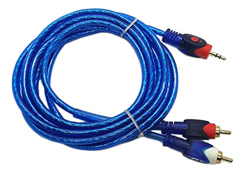 Cable Mini Plug 3,5mm A 2 Rca Premium 5 Metros Sin Oxigeno
