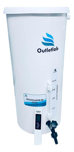 Deionizador De Água De 50l/h Com Armazenamento 10 Litros