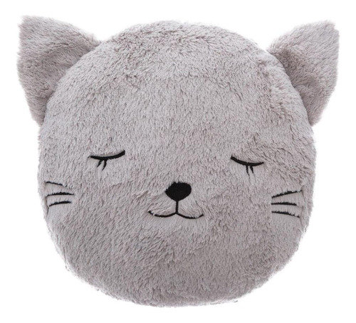 Cojín Infantil Gato Gris D28cm