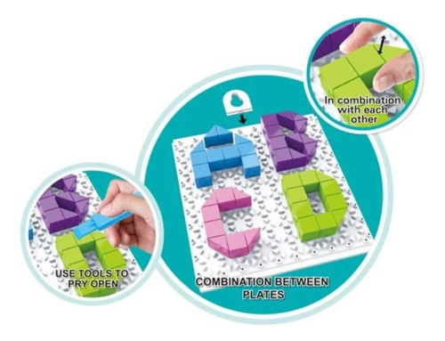 Puzzle Didactico 4 En 1 Abecedario 98 Piezas Bloques 3d.f