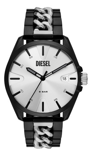 Reloj Hombre Diesel Dz2176 Ms9 Color de la correa Plateado Color del bisel Negro Color del fondo Plateado