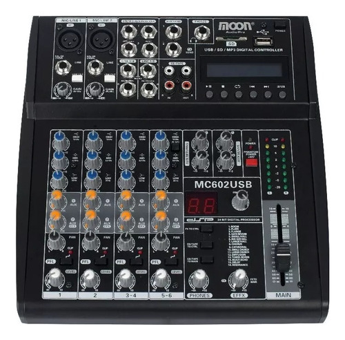 Consola Moon Mc602 4 Ch Usb Sd Fx Mixer Estudio Vivo 18c