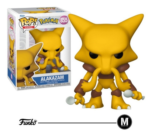 Funko Pop Games: Pokemon - Alakazam 855 Error De Fabricante (Usado)