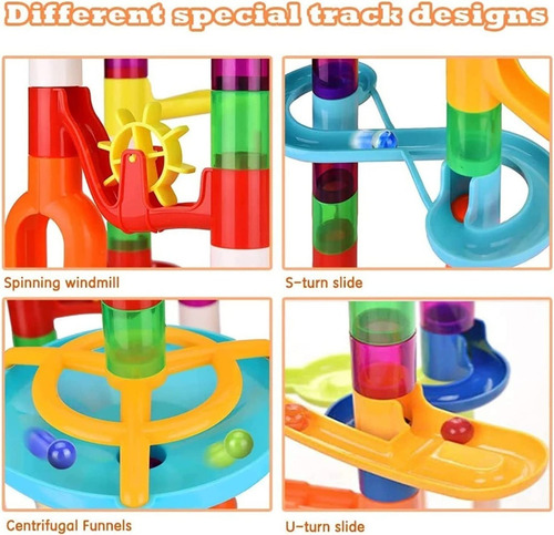 Ifollower Marble Run 135 Piezas Juego De Laberinto De Mármol